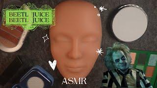 ASMR - 🪲 Beetlejuice Inspired Makeup on a Mannequin 🪲