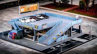 Two Storey Car Park Building 1/64 Diorama Review