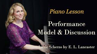 How to Play Little Scherzo on Piano by E. L. Lancaster (Alfred’s Group Piano for Adults, p64)