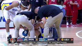 Rosario ACCIDENTALLY HITS Barroca after draining trey in 2Q  | PBA Season 49 Commissioner's Cup