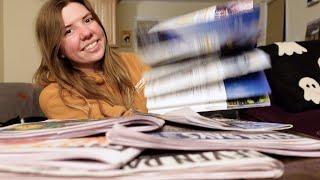 ASMR Page Flipping  & Finger Licking  (No Talking ) Magazines & Newspapers