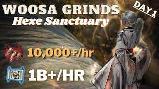 BDO | WOOSA HEXE SANCTUARY PVE GRIND SHOWCASE | 309K DAY 1 LV1 10K/HR or 1B/HR