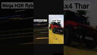 Ninja H2r vs 4x4 Thar #youtube shorts #trending shorts #viral shorts #shortvideo #reels #new #bmw
