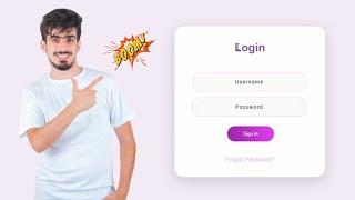 How to make Login Form in HTML and CSS | Sign In Form Design Using HTML and CSS | Login Form Design