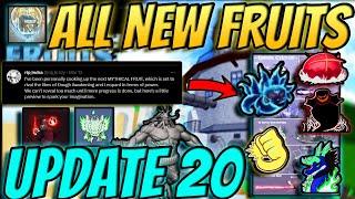 ⭐ Update 20 - All Official New Fruits And Fruit Reworks + Fruit PVP Rework