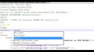 Insert Update Delete using Stored Procedure in Mysql and PHP - 1