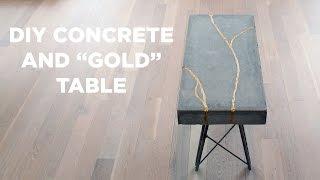 DIY Concrete and Gold Table | Kintsugi