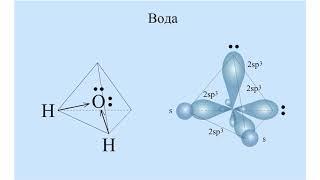 Орбитальная модель молекулы воды