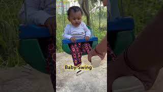 Baby ping khelera ramaudai | Baby enjoying swing #babyshorts  #swing  #youtubeshorts  #cutebaby