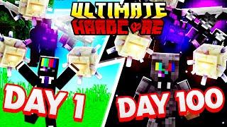 I Survived 100 Days in Ultimate Hardcore Minecraft - Defeating Every Boss in Minecraft!