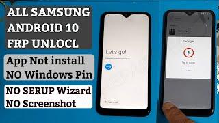 ALL Samsung Android 10 FRP Bypass App Not install - NO windows Pin - No Bluetooth - September 2020