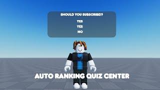 Roblox Tutorial - Auto ranking quiz center 2023