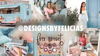 Light Pink Blue Photo Editing in Lightroom Mobile @DESIGNSBYFELICIAS Inspired Presets Free Download