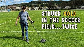 Soccer Field Metal Detecting Yields Two GOLD Rings!