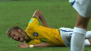 Neymar back injury in FIFA World Cup 2014