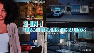 2 URBAN REALISTIC BUILDS │APARTMENT COMPLEX - PUBLIC POOL │THE EXIST SAVE FILE│ The Sims 4