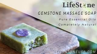 LifeStone Into Nature: Organic Spirulina Soap Bar with Lavender Essential Oil and Amethyst Crystal