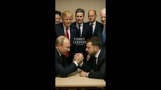 Putin and Zelensky Arm Wrestle to a Draw – No Winner in Sight! #funny#putin #zelensky