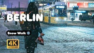 BERLIN GERMANY| BERLIN’S SNOWY STREETS | WINTER WALKING TOUR | 4K – HDR – 60FPS| FEBRUARY 2025