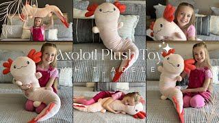  Giant Axolotl Long Throw Pillow, 48 Inches  MorisMos Stuffed Animals #plushtoys #stuffedanimals