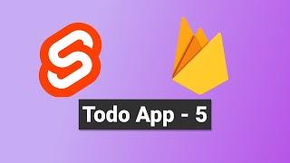 Create, Update and Delete data in Firebase 9 - Svelte Firebase Todo 5