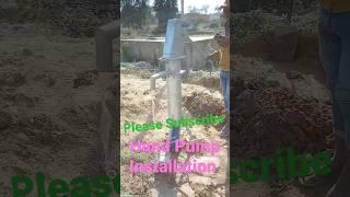 New Hand pump installation borewell hand pump installation by techo technical Rajendra