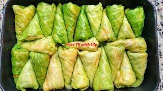 How to make TRIANGLE SHAPED cabbage rolls