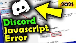 Discord JavaScript Error Occurred in the Main Process Windows 10 | A Fatal JavaScript Error occurred