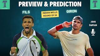 Arthur Fils vs Marcos Giron | Indian Wells Round of 16 2025 | Preview & Prediction