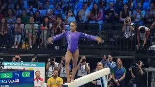 Simone Biles  -  HUGE 14,800 Beam Final - World Championships 2023