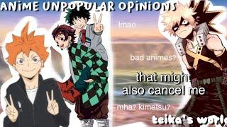 unpopular anime opinions that might also cancel me