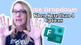 Use Drop Down when more than 4 options in Microsoft Form