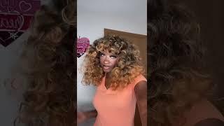 OMBRE BROWN CURLY WIG