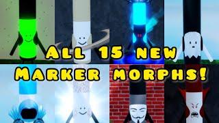 How To Get ALL 15 NEW MARKER MORPHS! | Find The Markers Morphs #roblox #marker