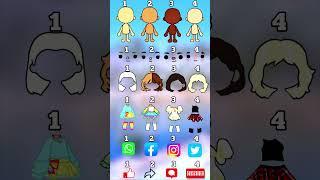 1,2,3,4 ️select Your favourite  look️#tocaboca #gacha #avatarworld #roblox
