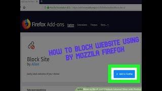 How to Block websites in Mozilla Firefox #BlockingSite#SubscribeMychannel