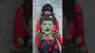 THIS IS HOW LADYBUG LOOKED AFTER BEING BITTEN BY A ZOMBIE #shorts  #shortseua  #youtube