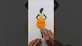 From Sketch to Style | Mixed Media Fashion Design Idea #fashion #illustration #design #shorts