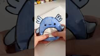 Cute Axolotl Paper Squishmallow Tutorial #papercraft #asmr #papersquishy #squishmallows
