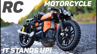 [MOC] Fast Lego Technic RC Motorcycle - It Really Works and Stands Up! - 30kmh with BuWizz 2.0