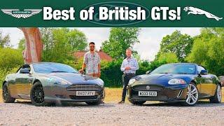 Aston Martin DB9 vs Jaguar X150 XKR - Best Of British GTs!