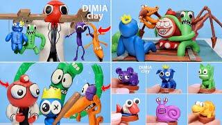 Making All Rainbow Friends Roblox from plasticine in a diorama and in the form of pets | Dimia clay