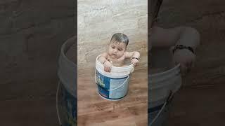 cute baby bathing  #viral #trending #youtubeshorts #cutebaby