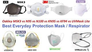 Oakley MSK3 vs N95 vs N100 vs KN95 vs KF94 vs UVMask Lite Review