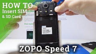 How to Insert SIM & SD Card in ZOPO Speed 7 - SIM & SD Installation