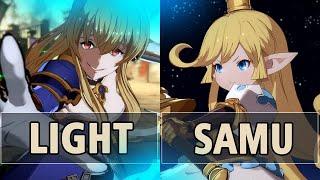 GBVSR:Light (Vira) Vs Samu (Charlotta)| High Level Gameplay.