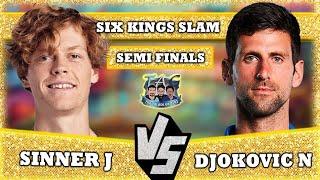 SINNER VS DJOKOVIC • SIX KINGS SLAM GAMEPLAY #alcaraz #rune #sinner #djokovic #nadal #tennis #at