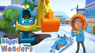 Blippi's Snowy EXCAVATOR Song! | Blippi Wonders Educational Cartoons