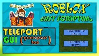 HOW TO MAKE A TELEPORT GUI WHICH ACTIVATES ON GAMEPASS | ROBLOX 2019