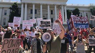 Scenes from ‘Re-Open California' demonstration at Capitol